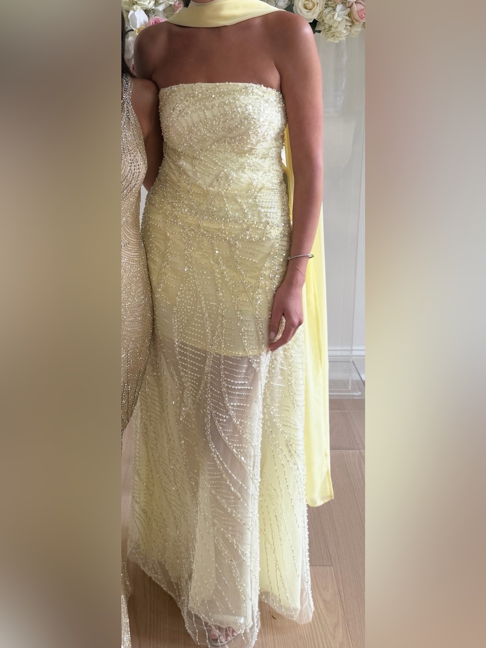 Yellow evening gown